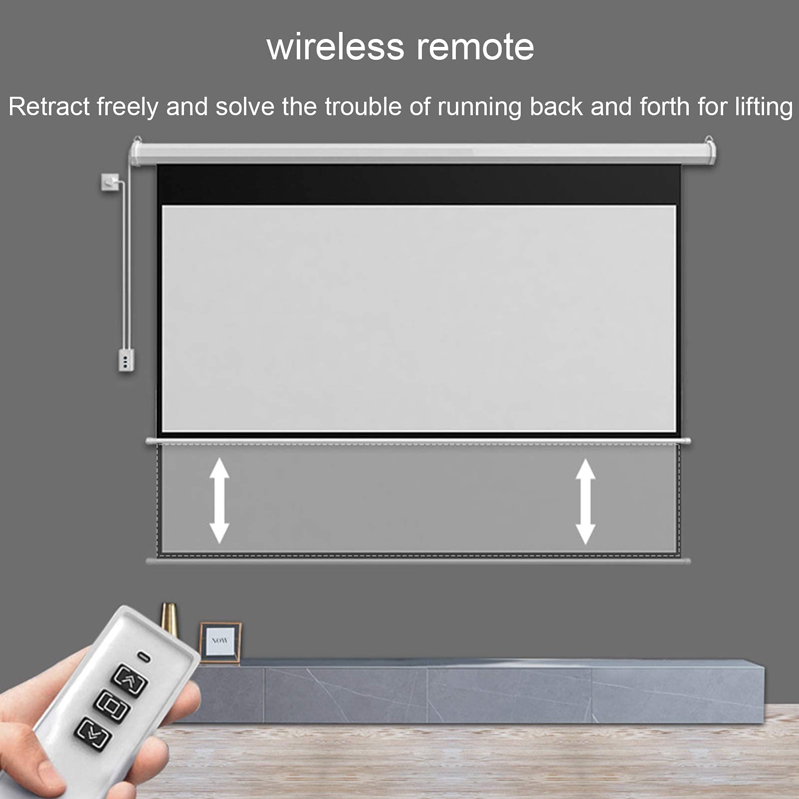 電動 プロジェクタースクリーン リモコン付き 72インチ Amazon | 72インチプロジェクタースクリーン 16：9電動 吊り下げ